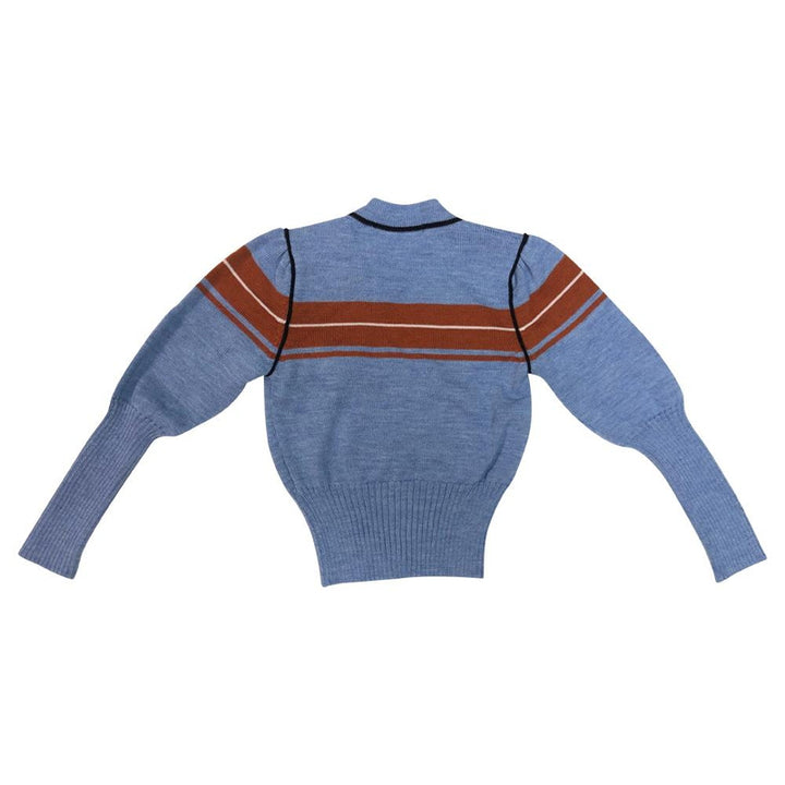Copper and Blue Varsity Sweater
