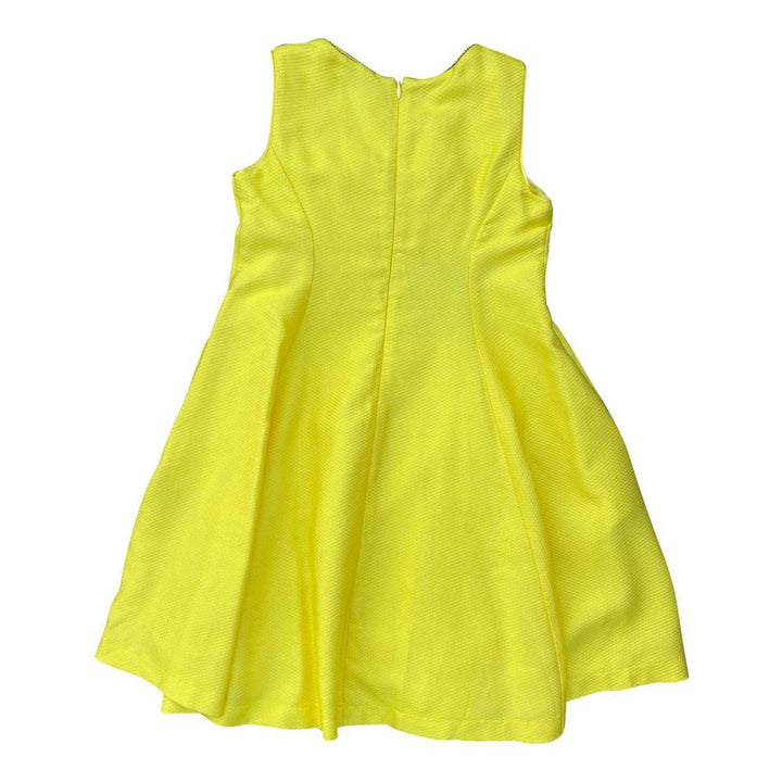 Yellow Jeweled Neck Dress