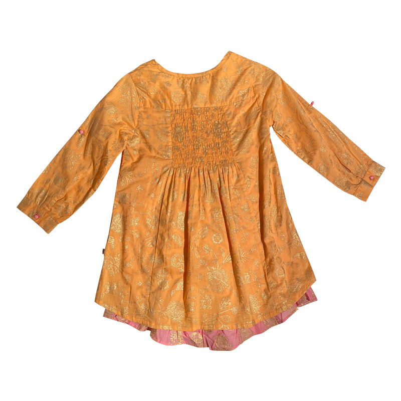 Safari Gold and Tangerine Dress