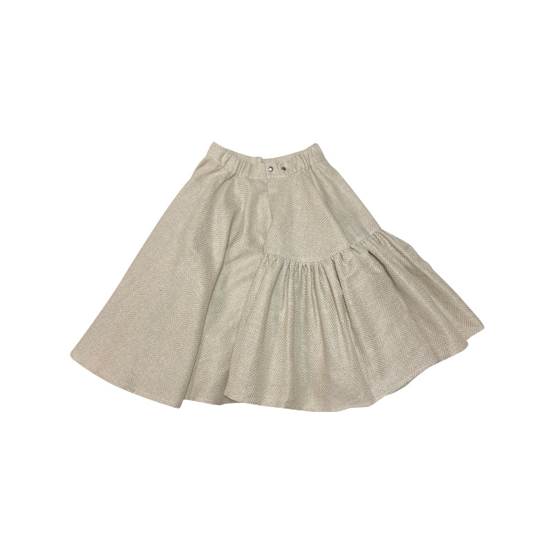 Diagonal Linen Layered Skirt