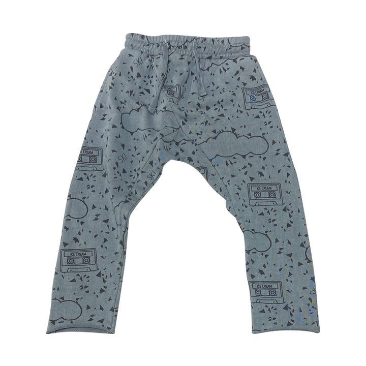 Grey French Terry Harem Pants