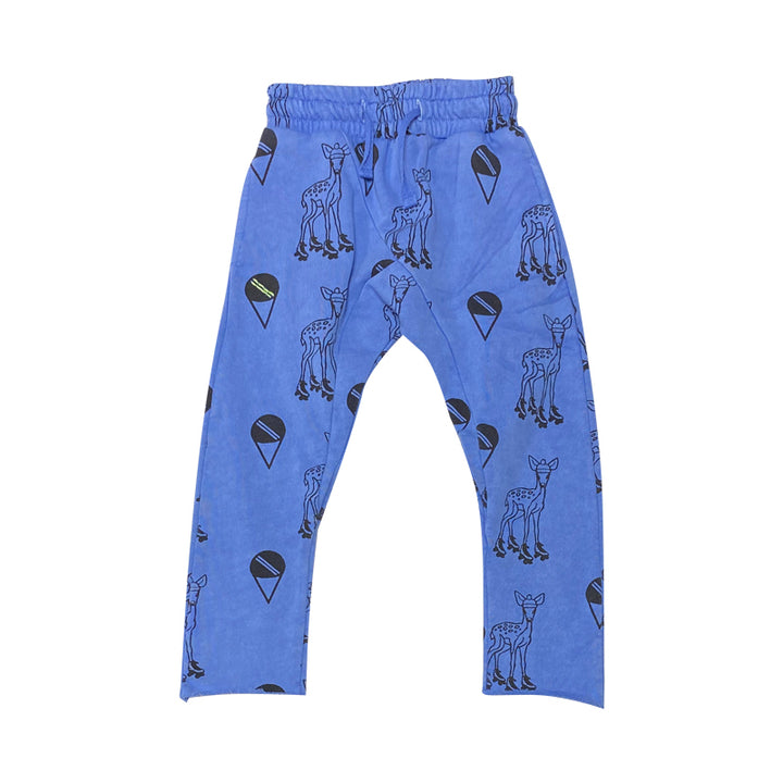 Blue French Terry Harem Pants