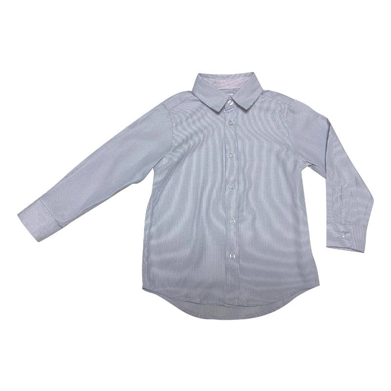 Lilac and Grey Stripped Collared Shirt