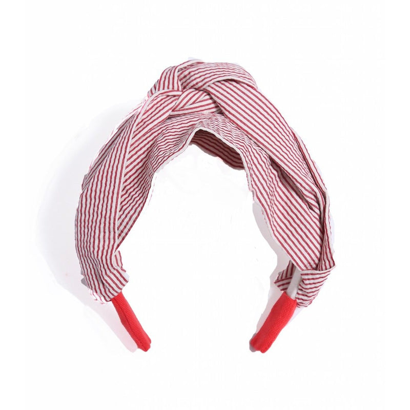 Striped Turban Headband Persimmon