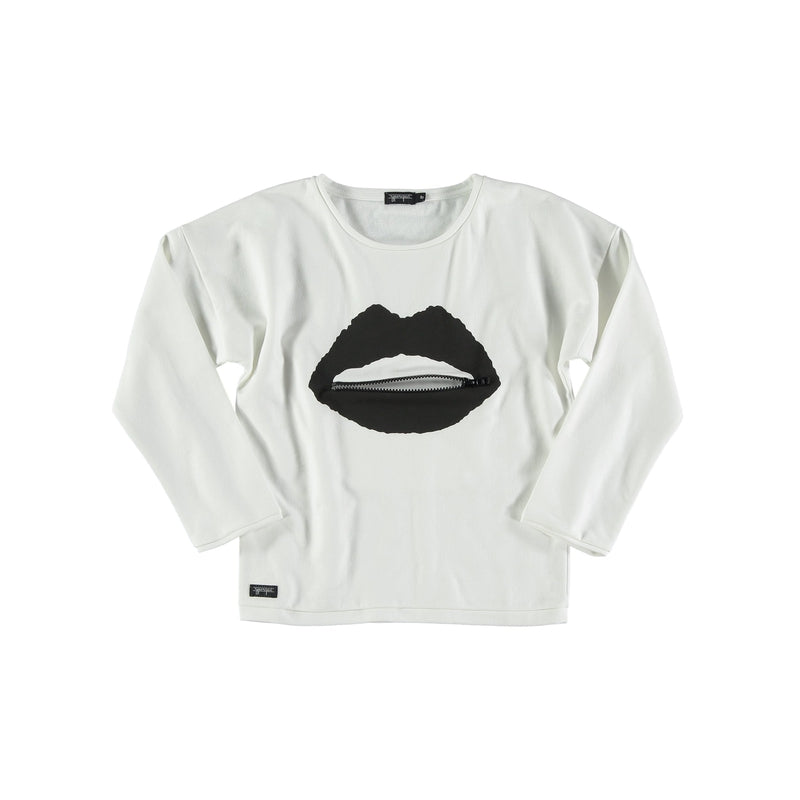 White Lips Girl Sweater