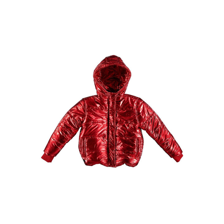 Metallic Red Puffer Coat