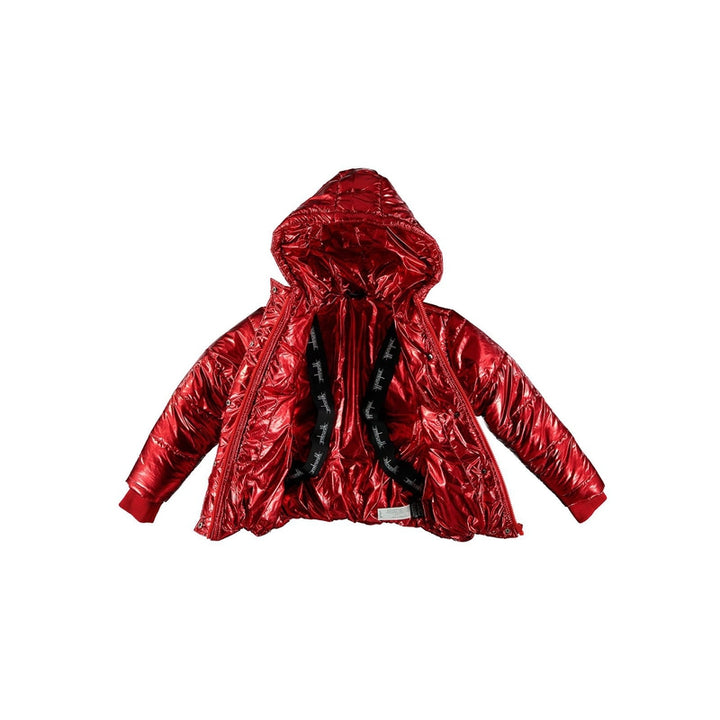 Metallic Red Puffer Coat