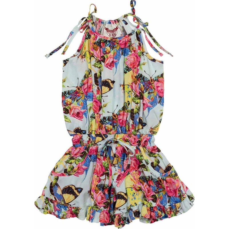 Multicolor Harem Butterflies and Roses Romper