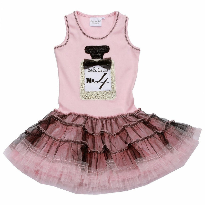 Pink And Black Perfume Birthday Dress