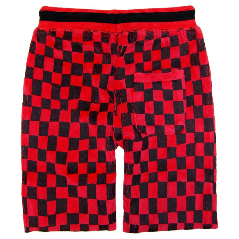 Red And Black Checkered Shorts