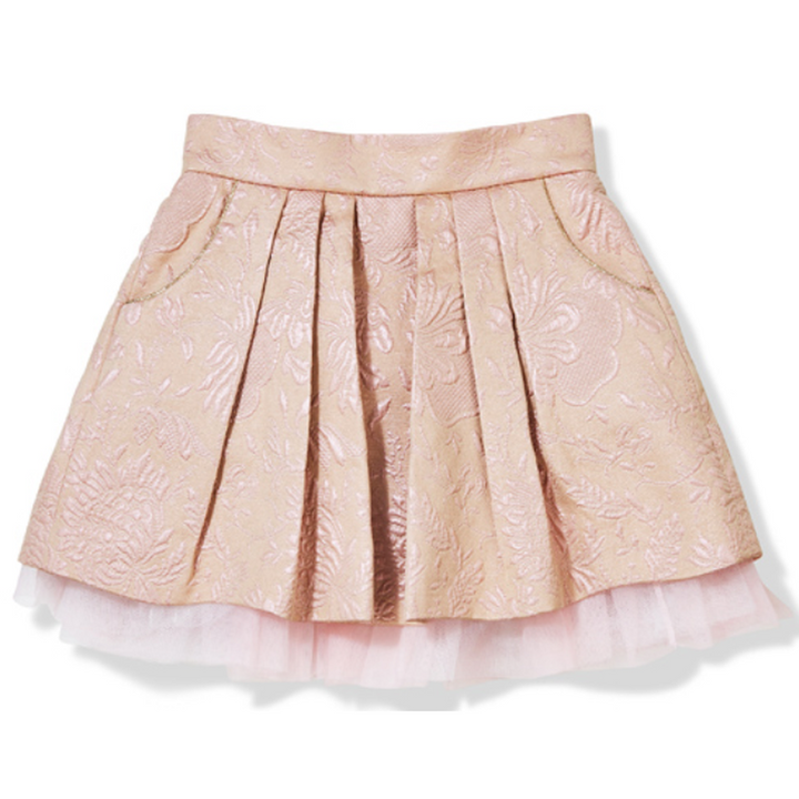 Rose Gold Scoop Pocket Skirt