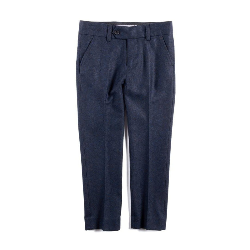 Navy Blue Tailored Wool Pant