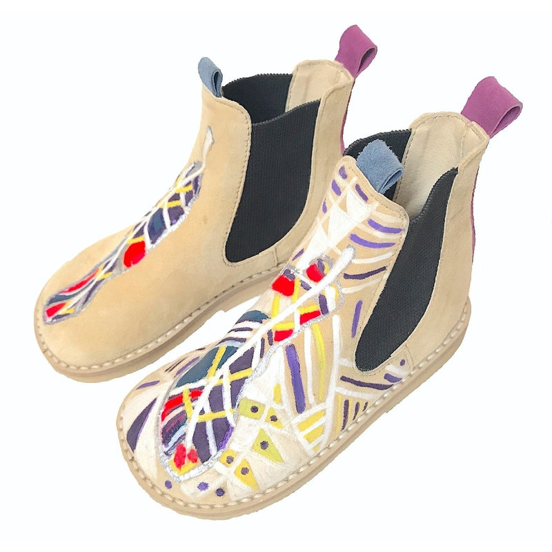 Hand Painted Aztec Chelsea Boots