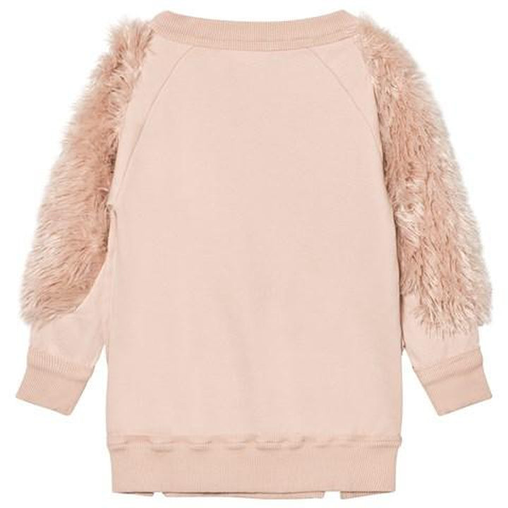 Pink Fur Sleeve Sweatshirt