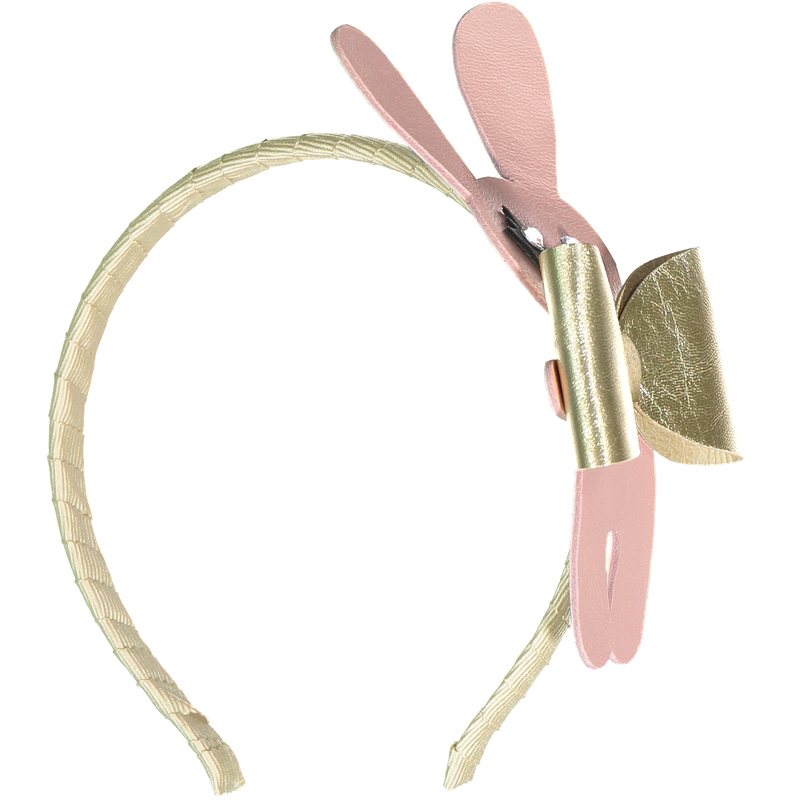 Pink Leather Stardust Bunny Headband