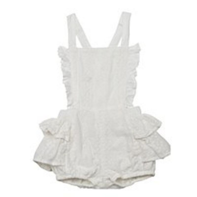 Frilled Lace Overalls