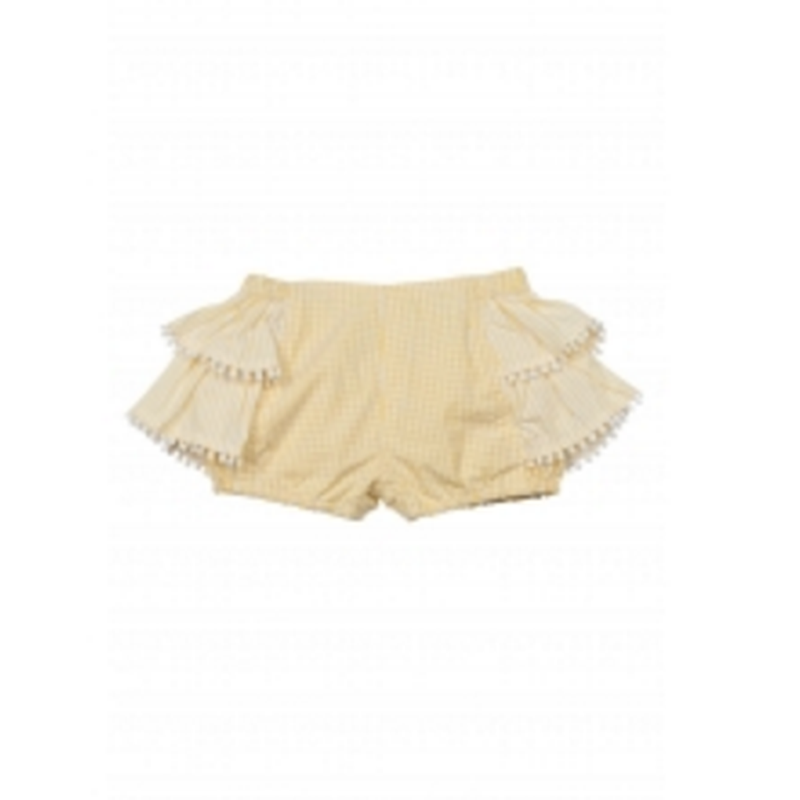 Yellow Cream Frilled Gingham Bloomers