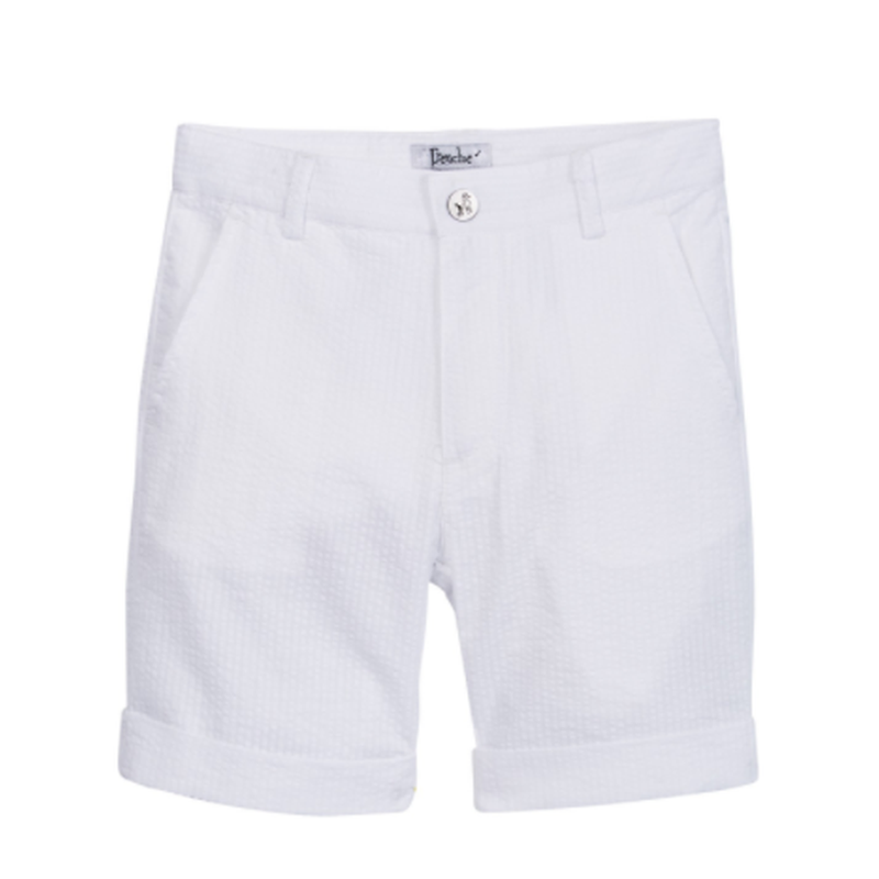 White Seersucker Shorts