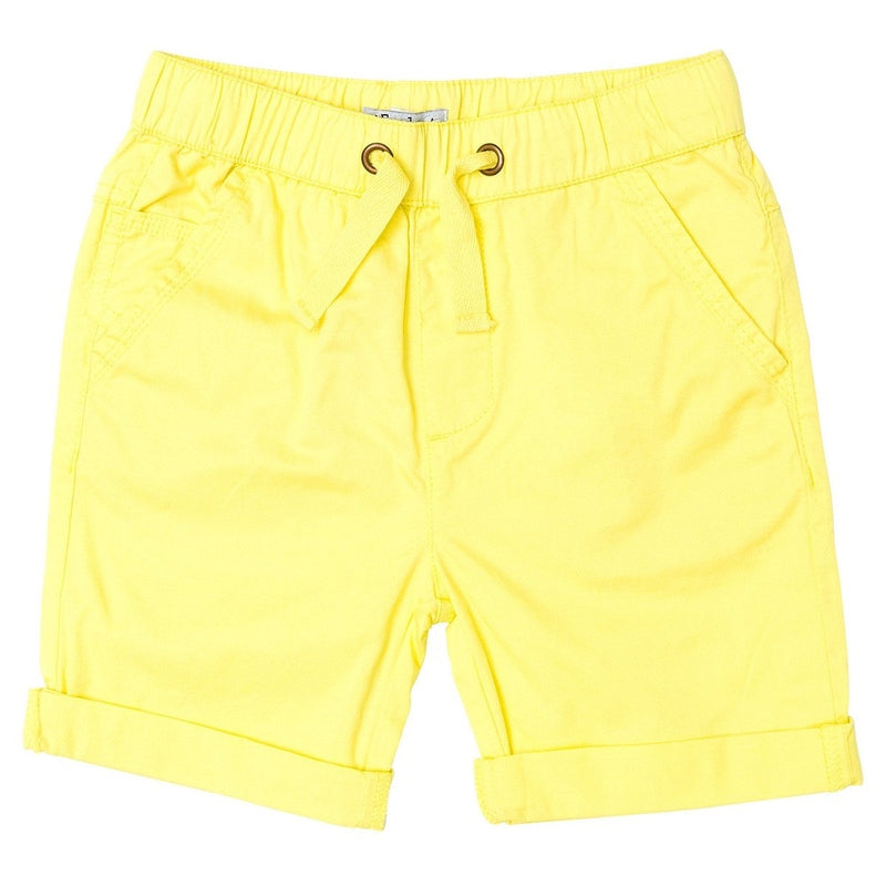 Neon Yellow Elastic Waist Shorts