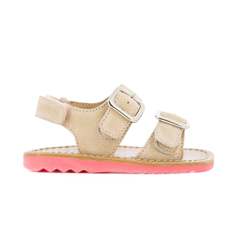 Waff Nude And Hot Pink Sandal
