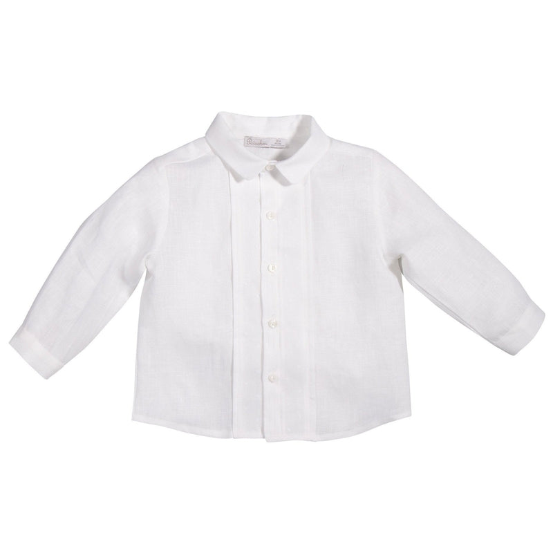 Long Sleeve White Linen Shirt