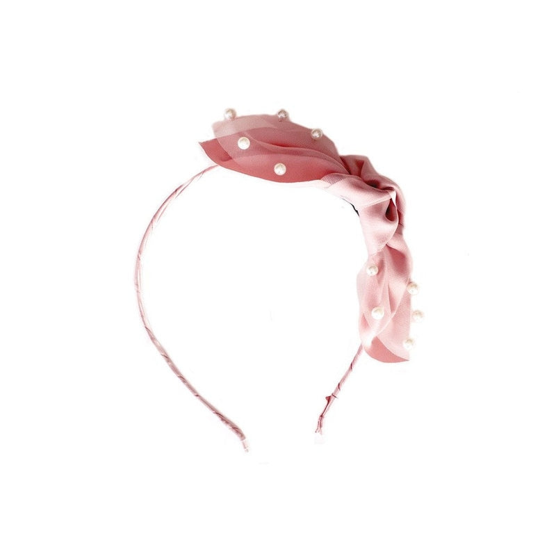 Blush Pearl Knot Hairband