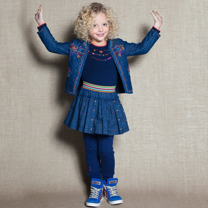 Denim Embroidered Jacket